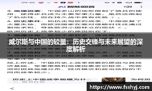 威尔斯与中国的较量：历史交锋与未来展望的深度解析